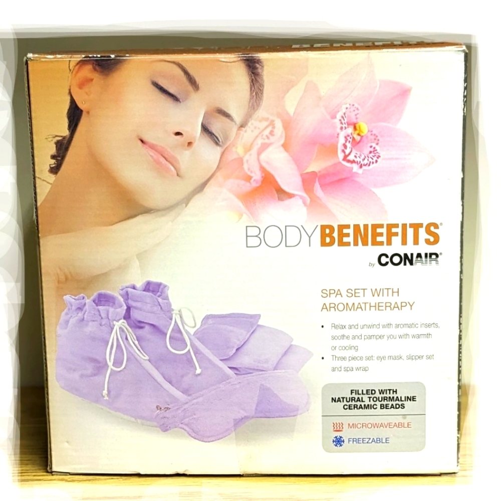 Body Benefits Aromatherapy Wrap & Slippers ~ Neck Shoulders Joints Feet